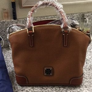 Dooney & Bourke Charli Pebble Leather Satchel. BRAND NEW with dust bag.